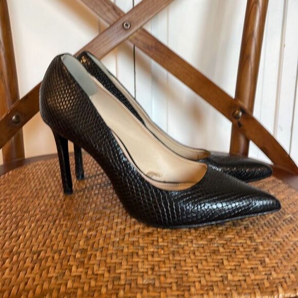 Zara Trafulec black stiletto heel size 37/6.5 - Picture 2 of 12